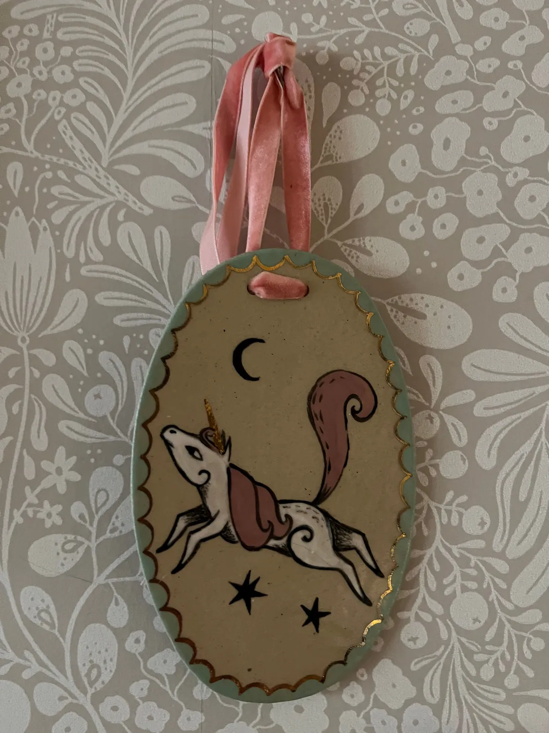 Atelier Fabel Eenhoorn Medaillon Wanddecoratie 10x15 cm