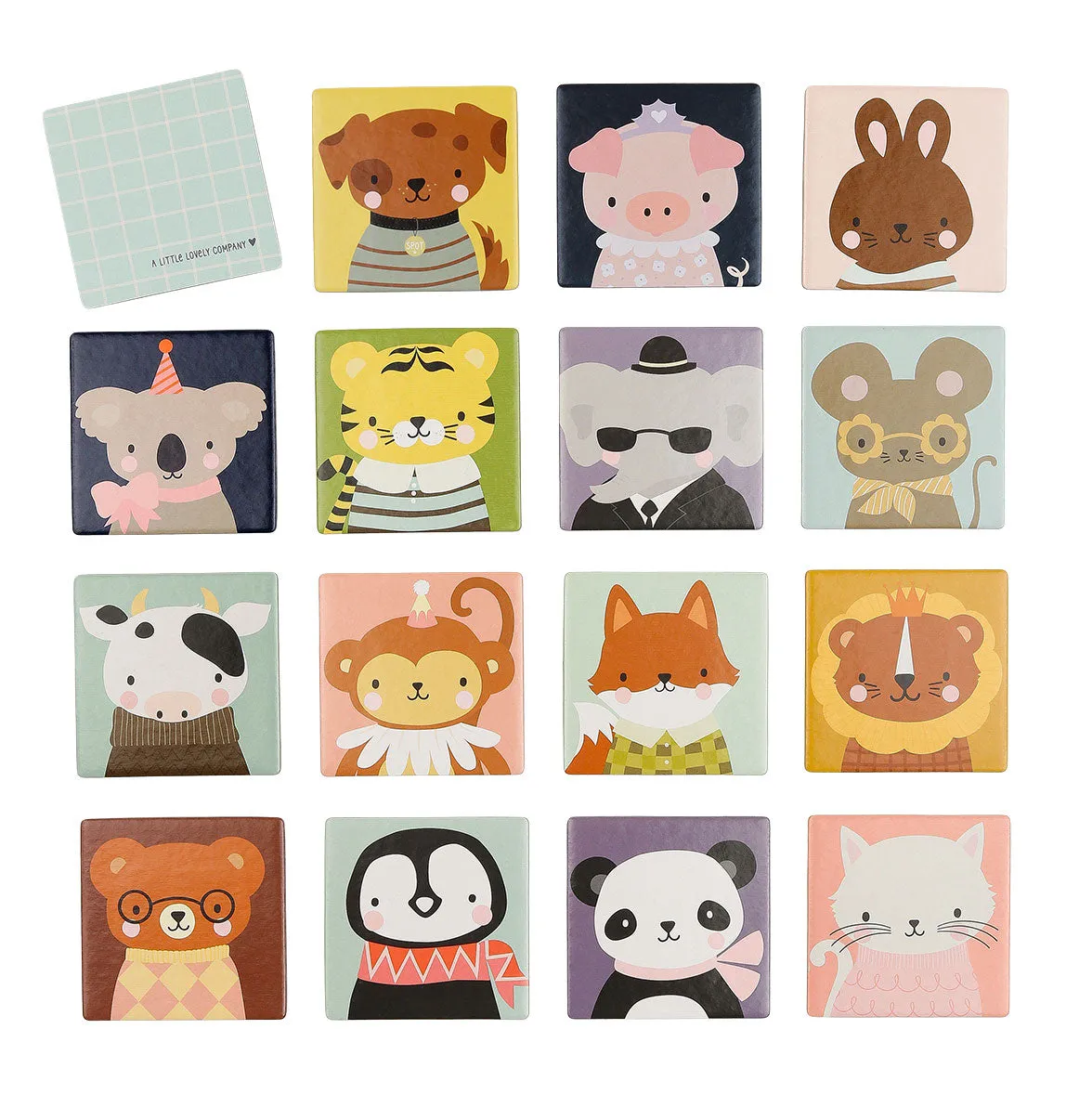 A Little Lovely Company Dierenvriendjes memory match spel 3 jaar