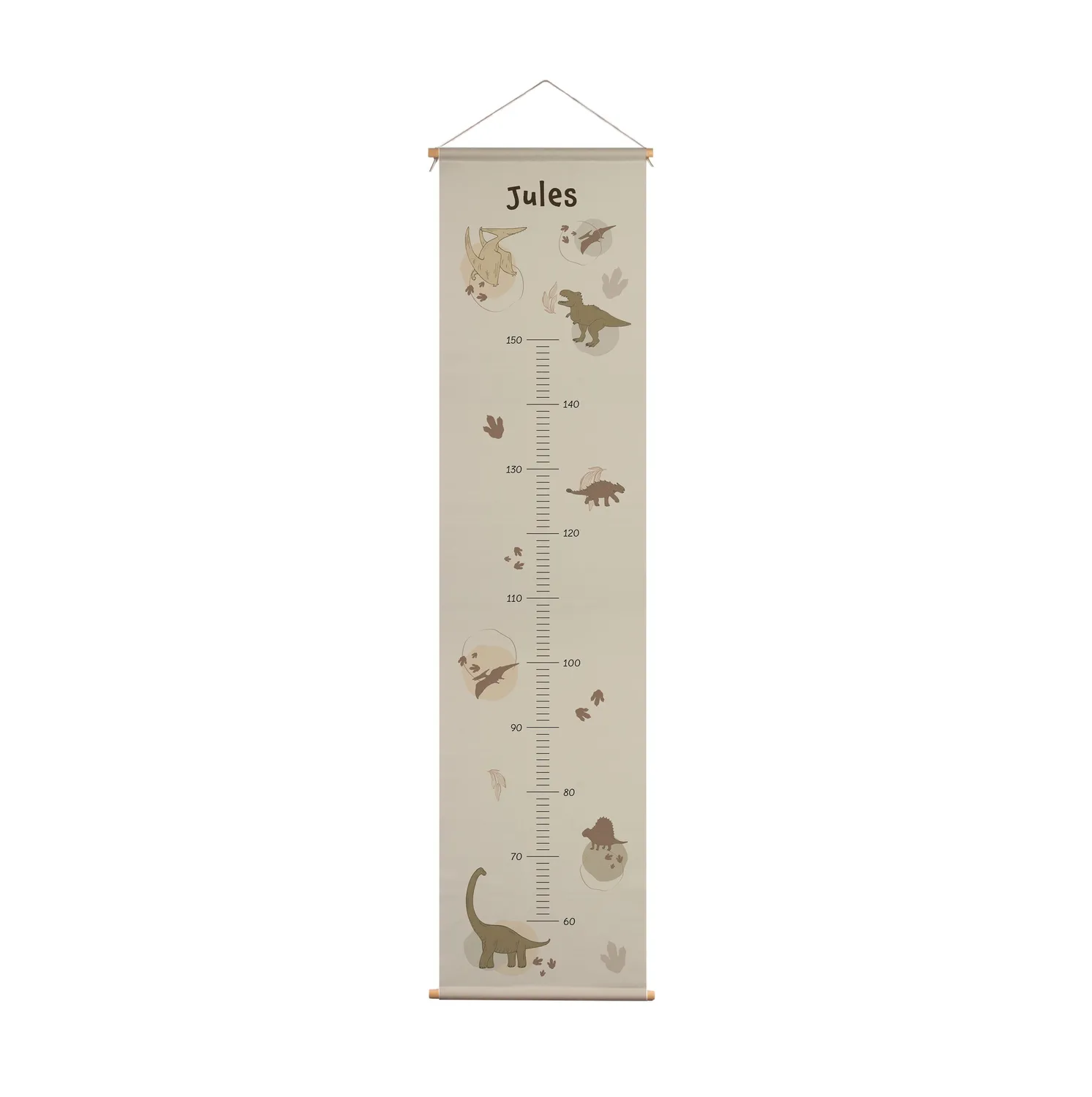 Little Amour Dino groeimeter 30x130 cm personaliseerbaar