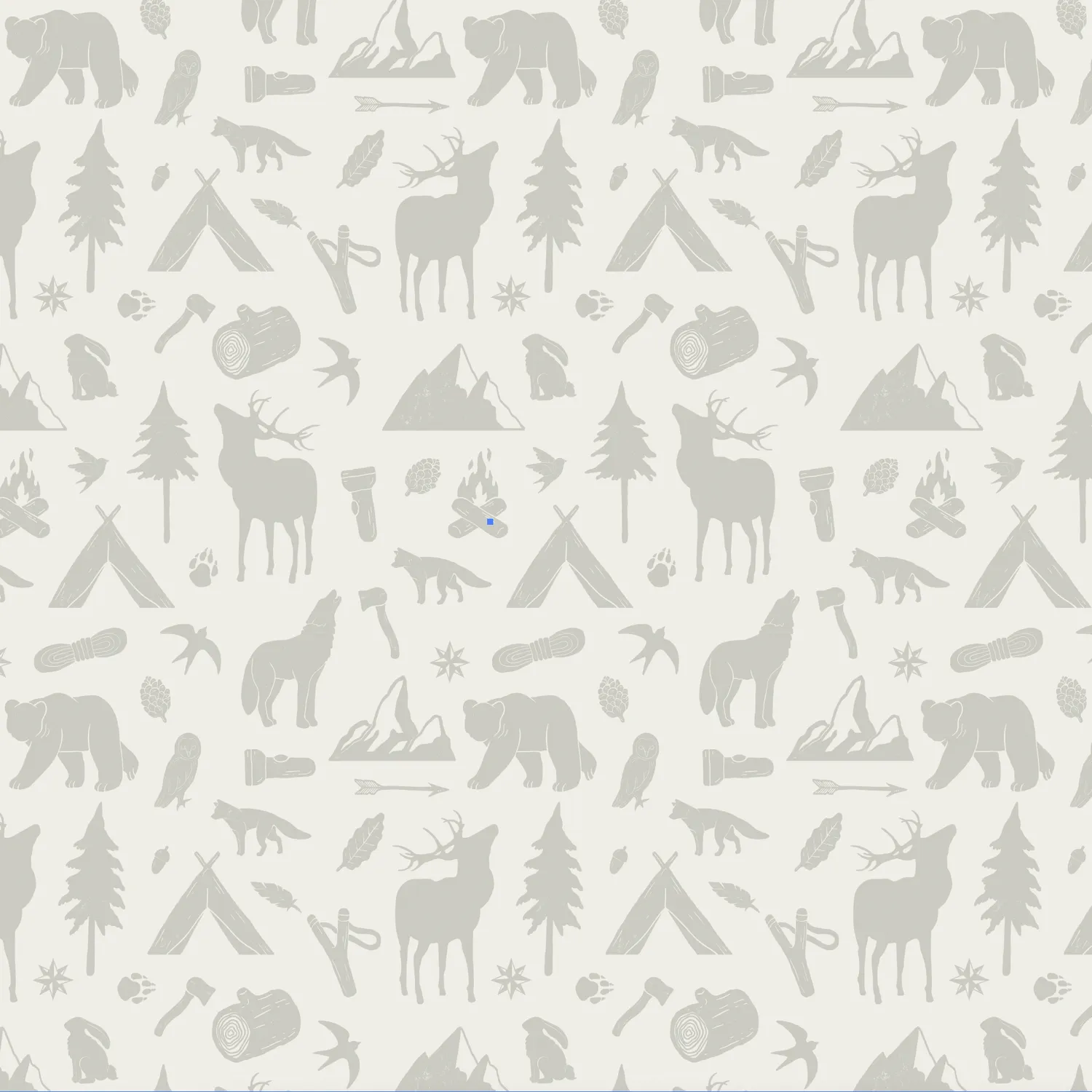 Little Amour Wild Forest behang 1 rol blauw