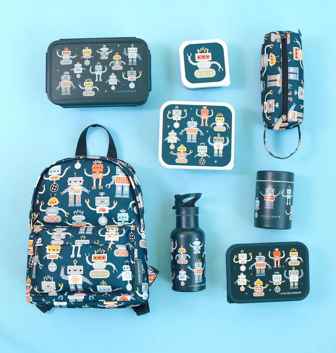 A Little Lovely Company bento lunchbox robots 1,2 liter