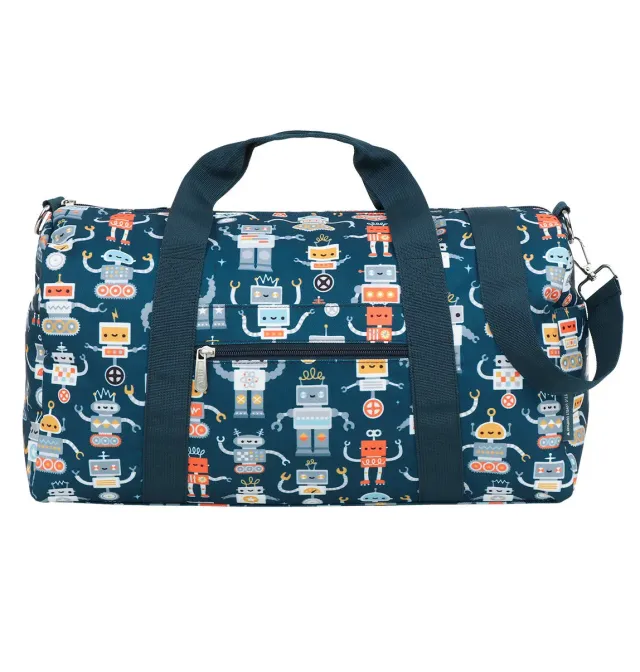 A Little Lovely Company Robots weekendtas handbagage blauw