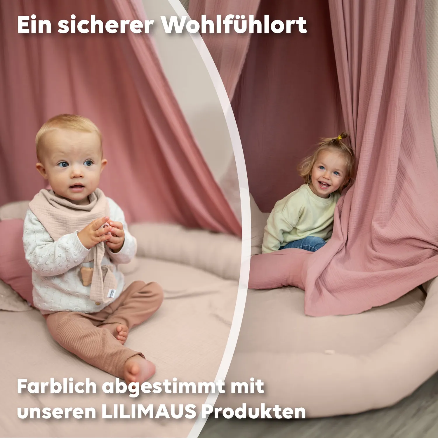 Lilimaus Bodenkissen Vloerkussen Mousseline Creme met Ruches