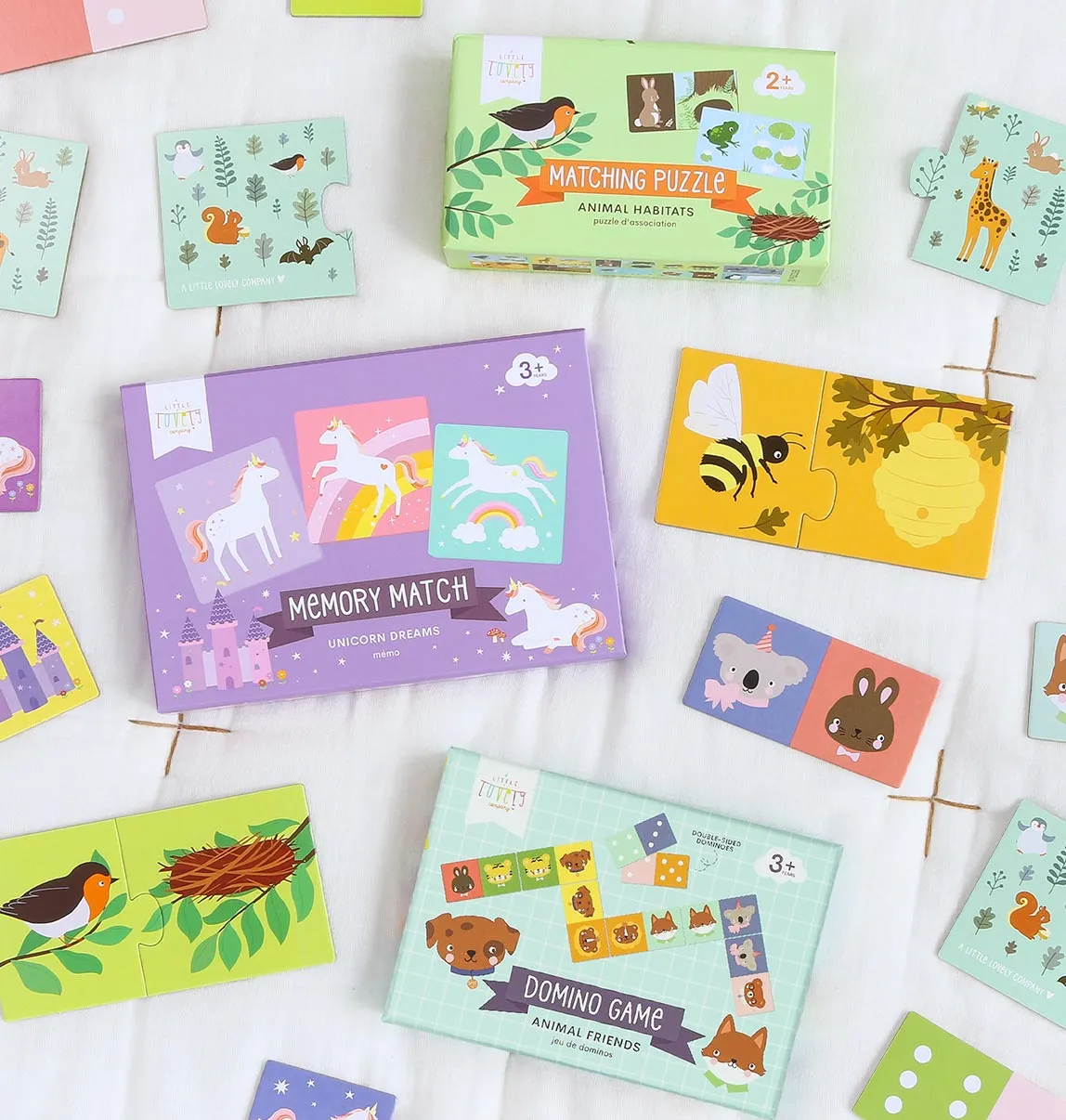 A Little Lovely Company Unicorn Dreams memory spel 15 paren