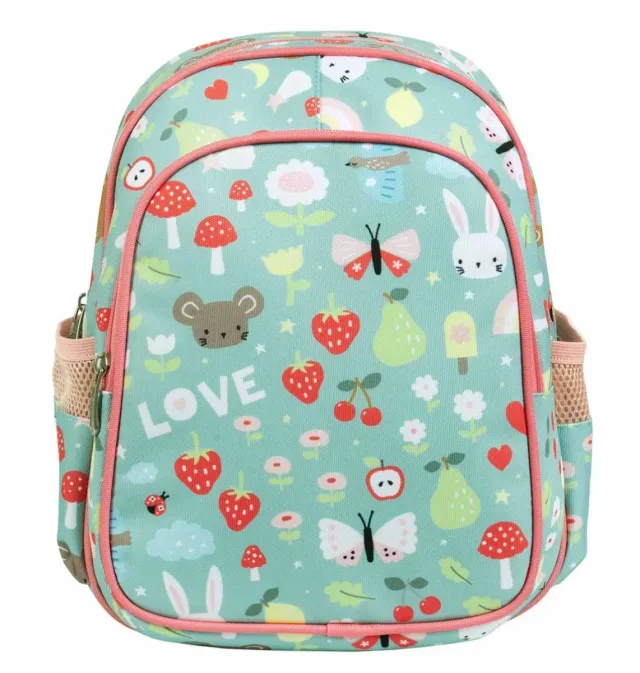 A Little Lovely Company Joy rugzak mint aardbeien