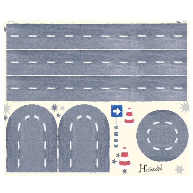 Hartendief Weg is weg muursticker wegen 58x48cm herplaatsbaar