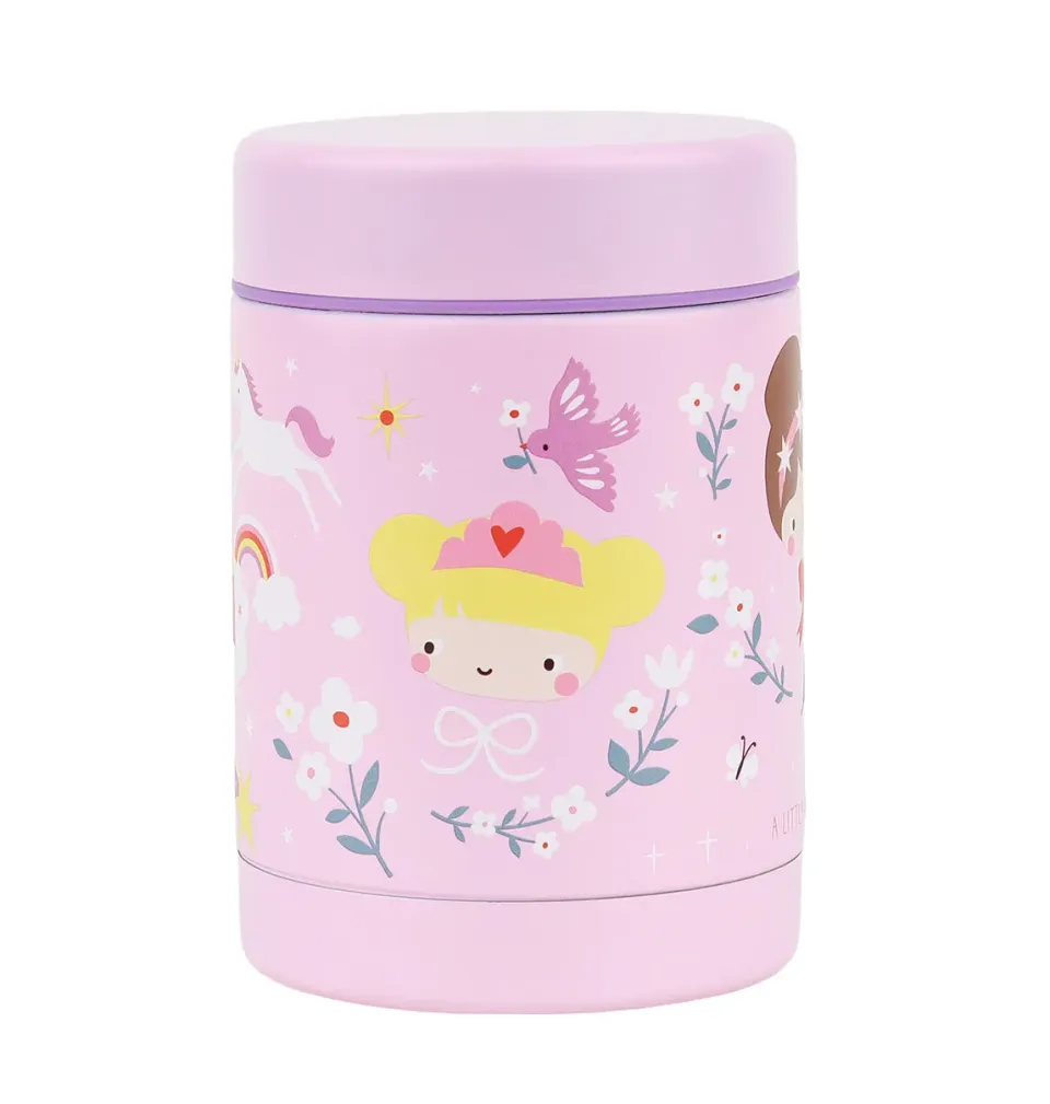 A Little Lovely Company Prinsessen RVS voedselpot 300 ml