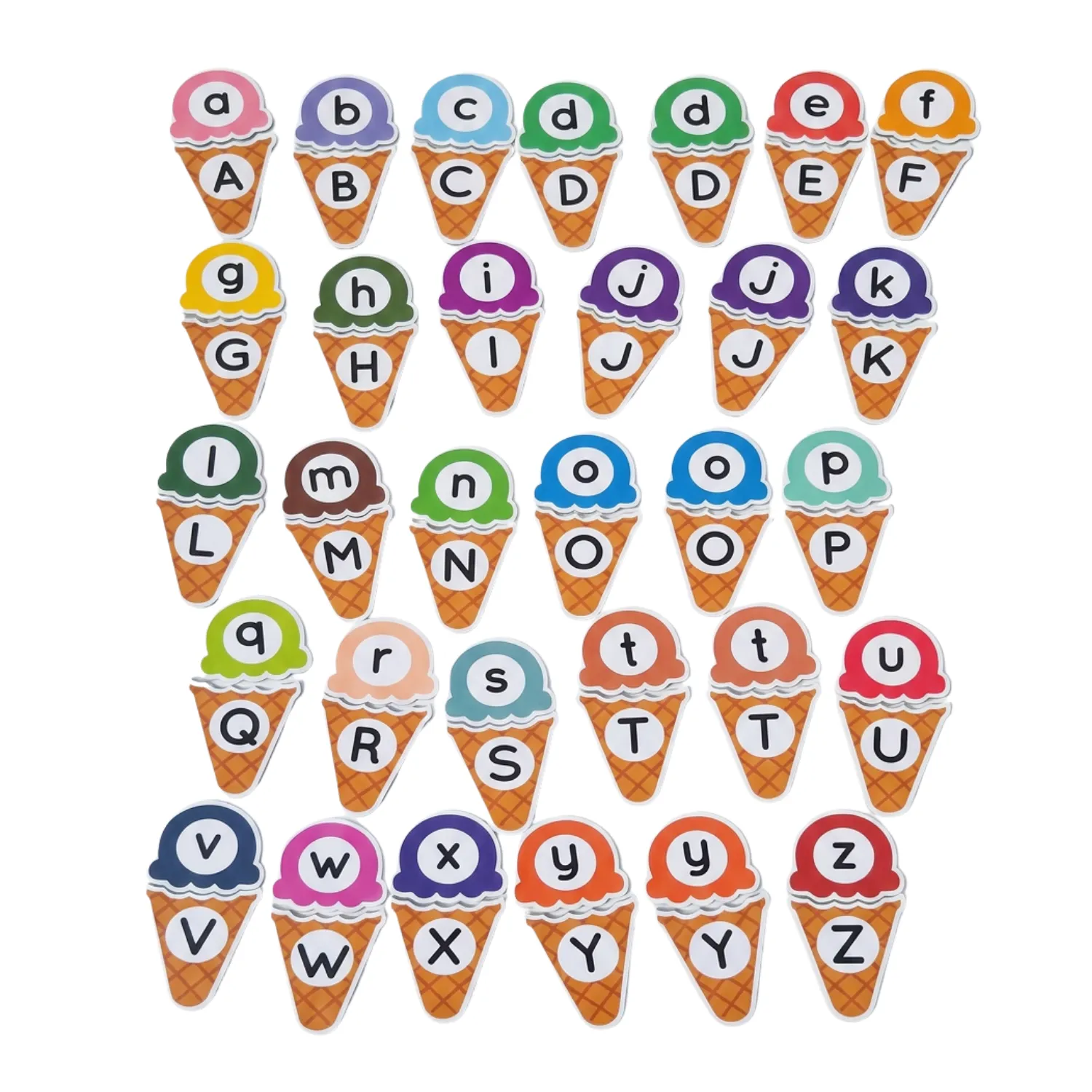 Kinderly Baby alfabet puzzel magnetisch 52 stuks ijsjes