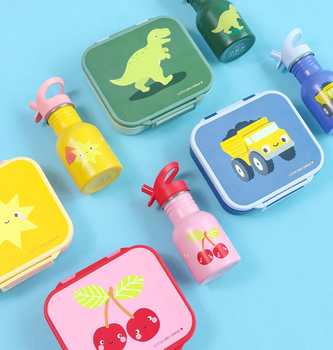 A Little Lovely Company Lunchbox Vrolijke Kersen 3-vaks