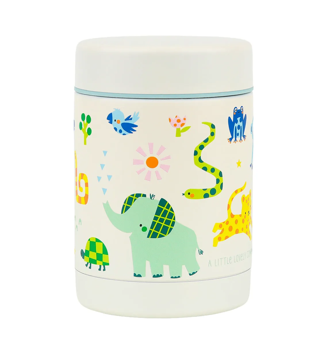A Little Lovely Company RVS voedselpot jungle 300 ml dubbelwandig