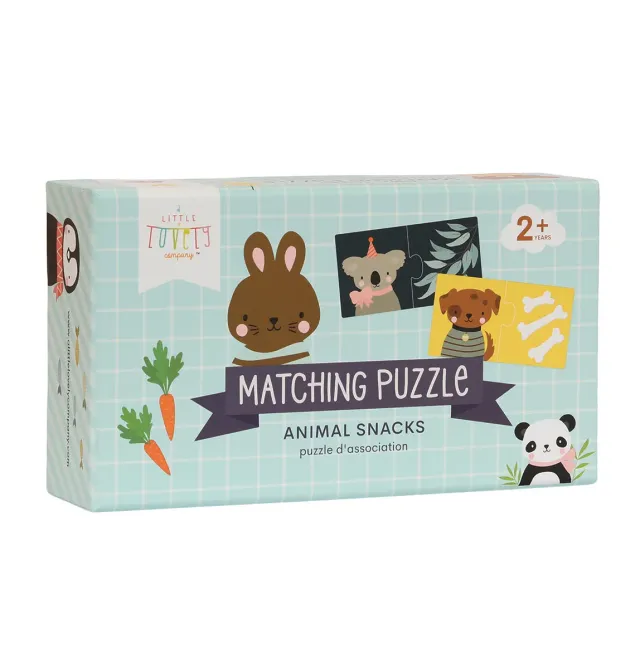 A Little Lovely Company Dierensnacks matching puzzel 10-delig karton