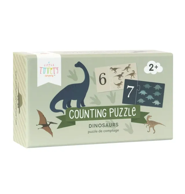 A Little Lovely Company Dinosaurussen telpuzzel 10 puzzels karton
