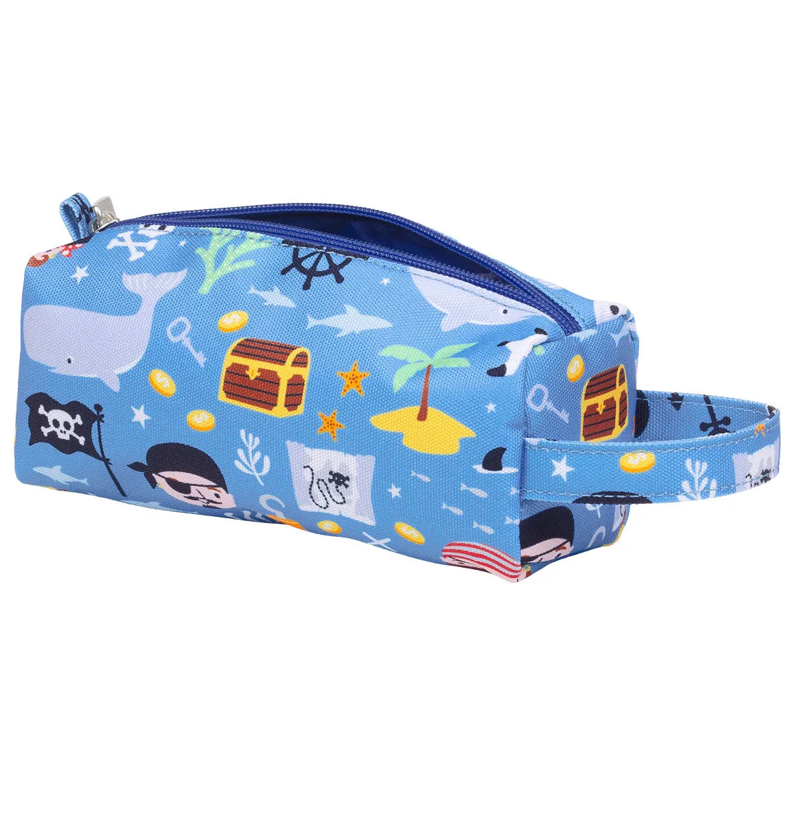 A Little Lovely Company Piraten etui blauw gevoerd handvat