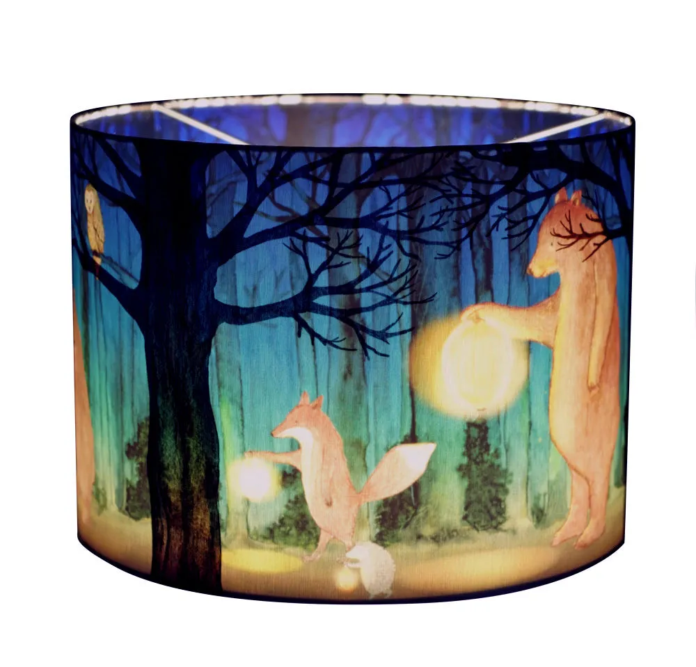 Hartendief Bos hanglamp 30 cm bosdieren print