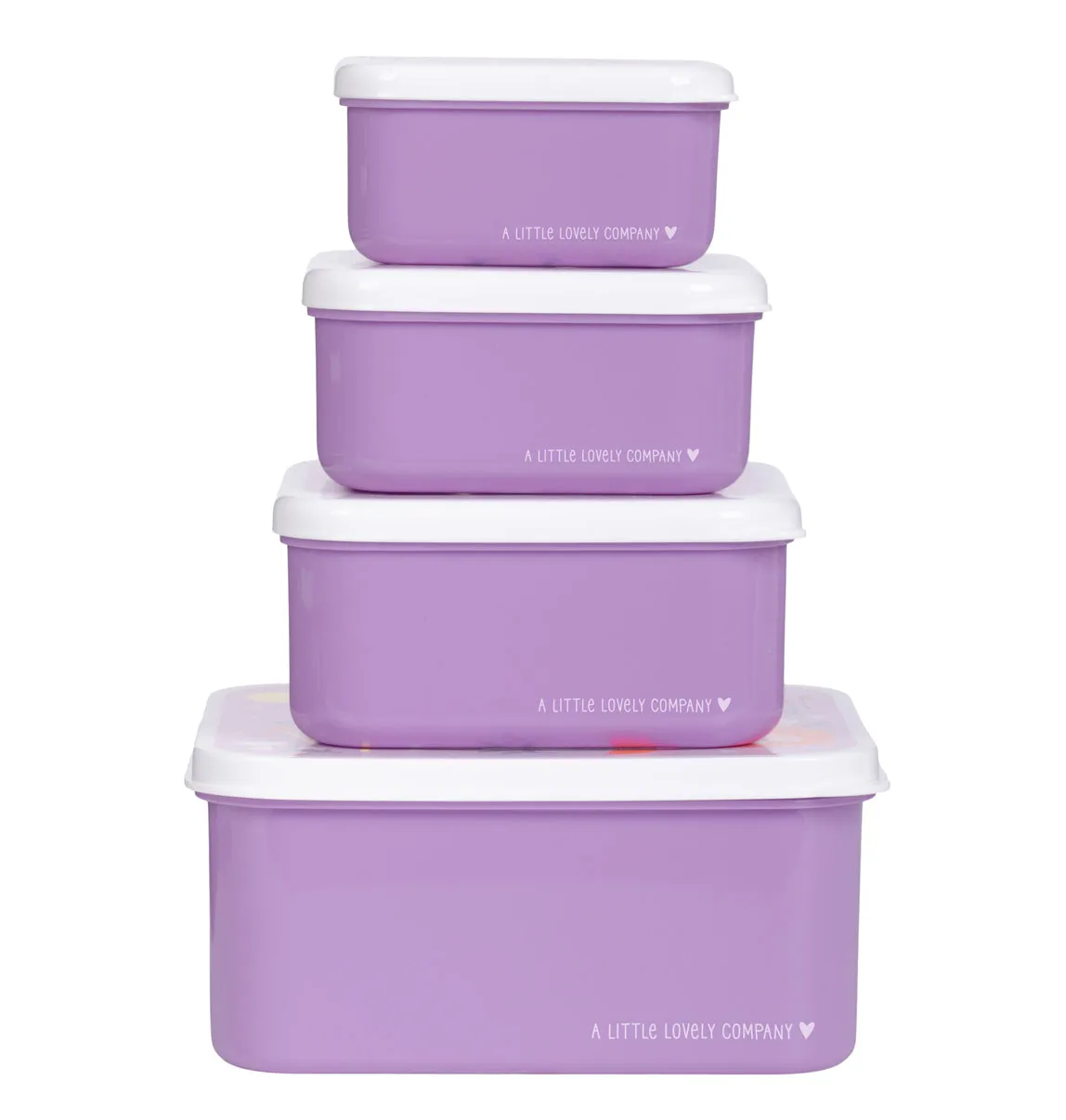 A Little Lovely Company Prinsessen lunch snackbox set 4-delig