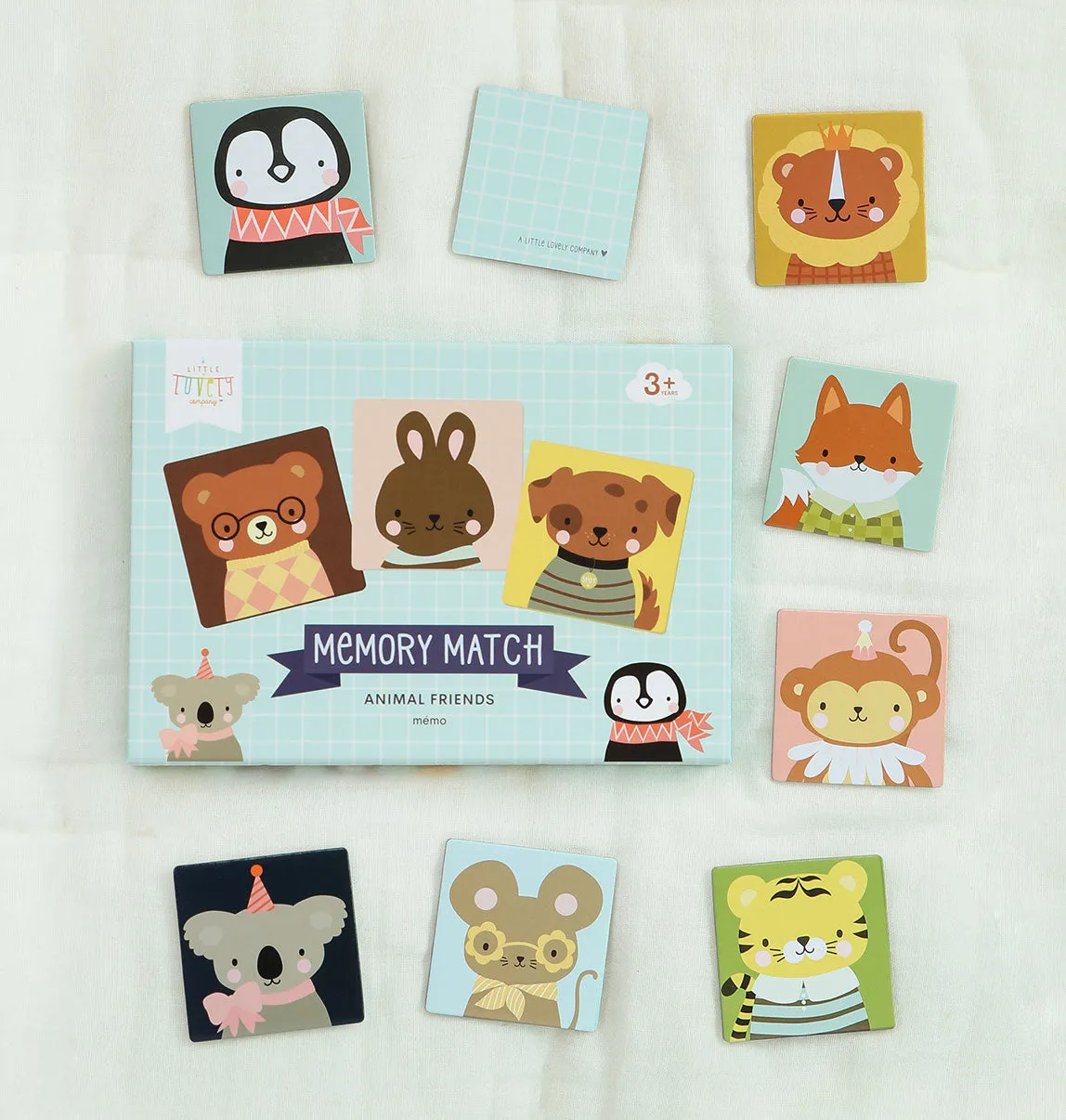 A Little Lovely Company Dierenvriendjes memory match spel 3 jaar