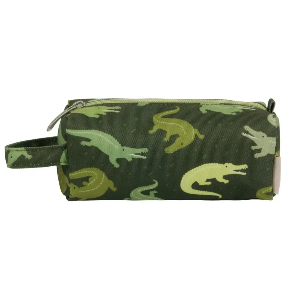 A Little Lovely Company Krokodillen etui groen – polyester