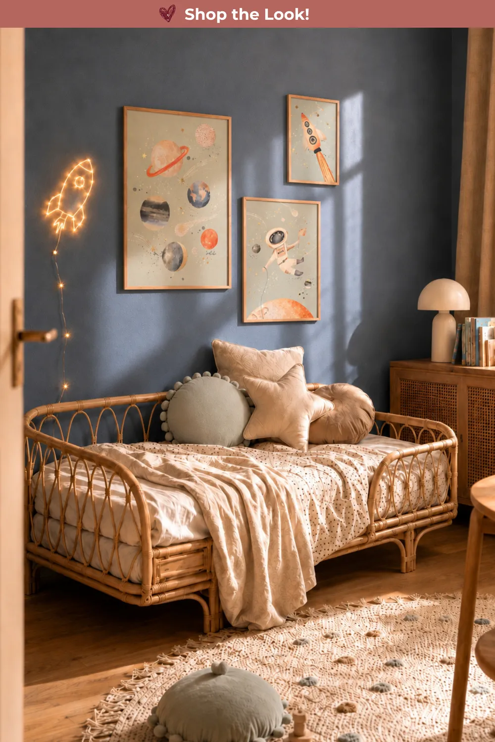 Lori & Cookie Kidsdeco Heelal poster 30x40cm goudfolie