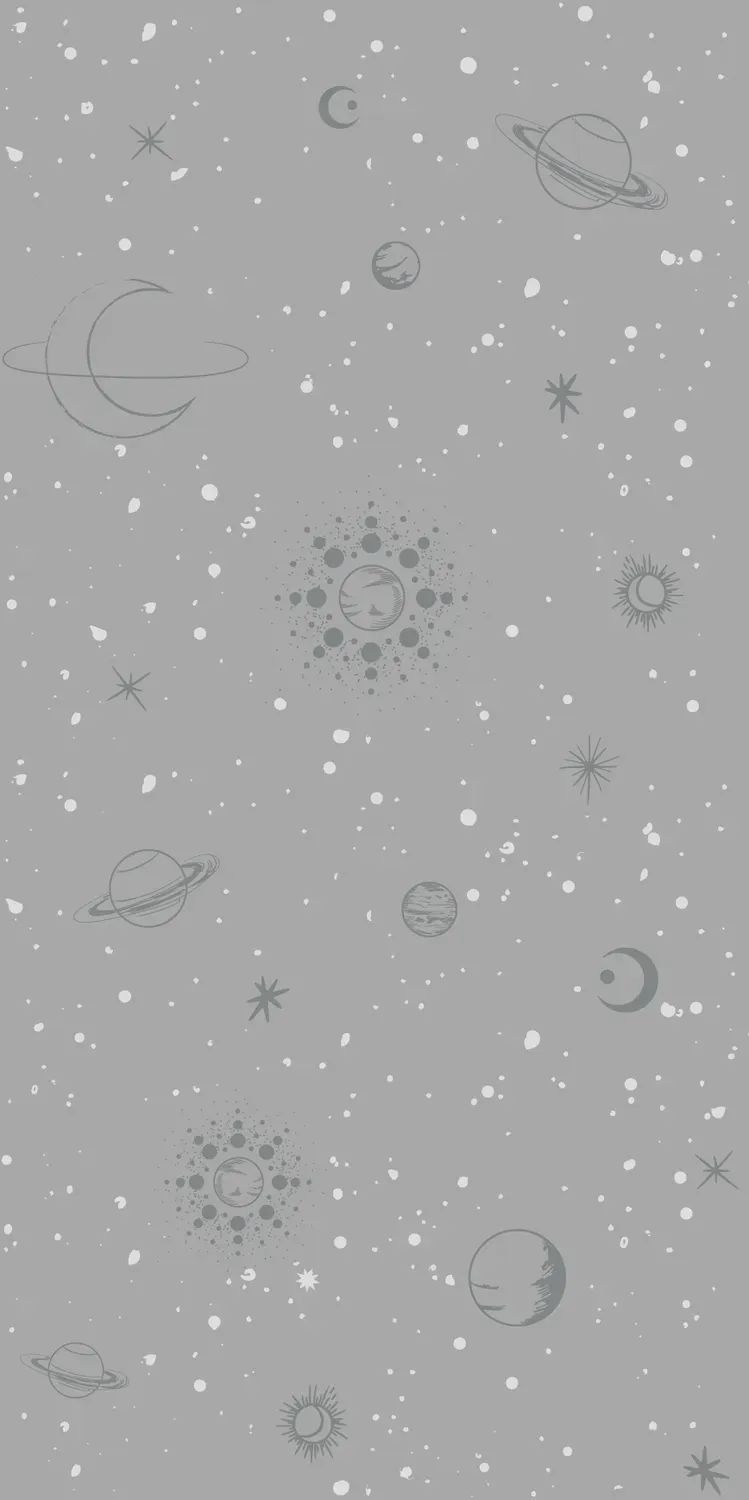 Little Amour Space Stars behangstaal grijs sterren