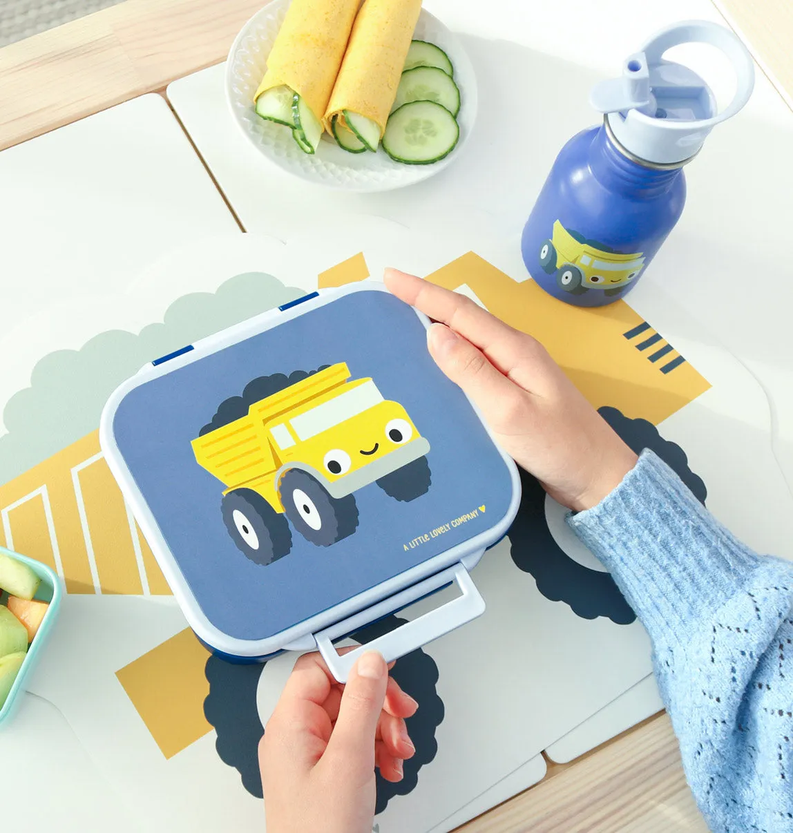 A Little Lovely Company Kiepwagen lunchbox 3 vakken