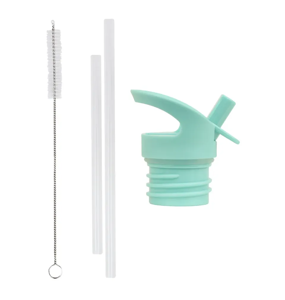 A Little Lovely Company Jungle dop rietje borstel set RVS