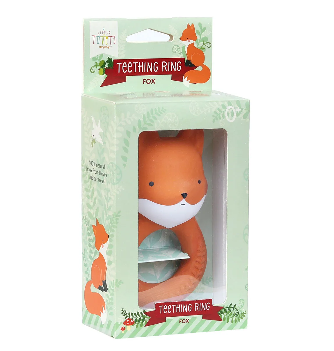A Little Lovely Company Vos bijtring oranje rubber
