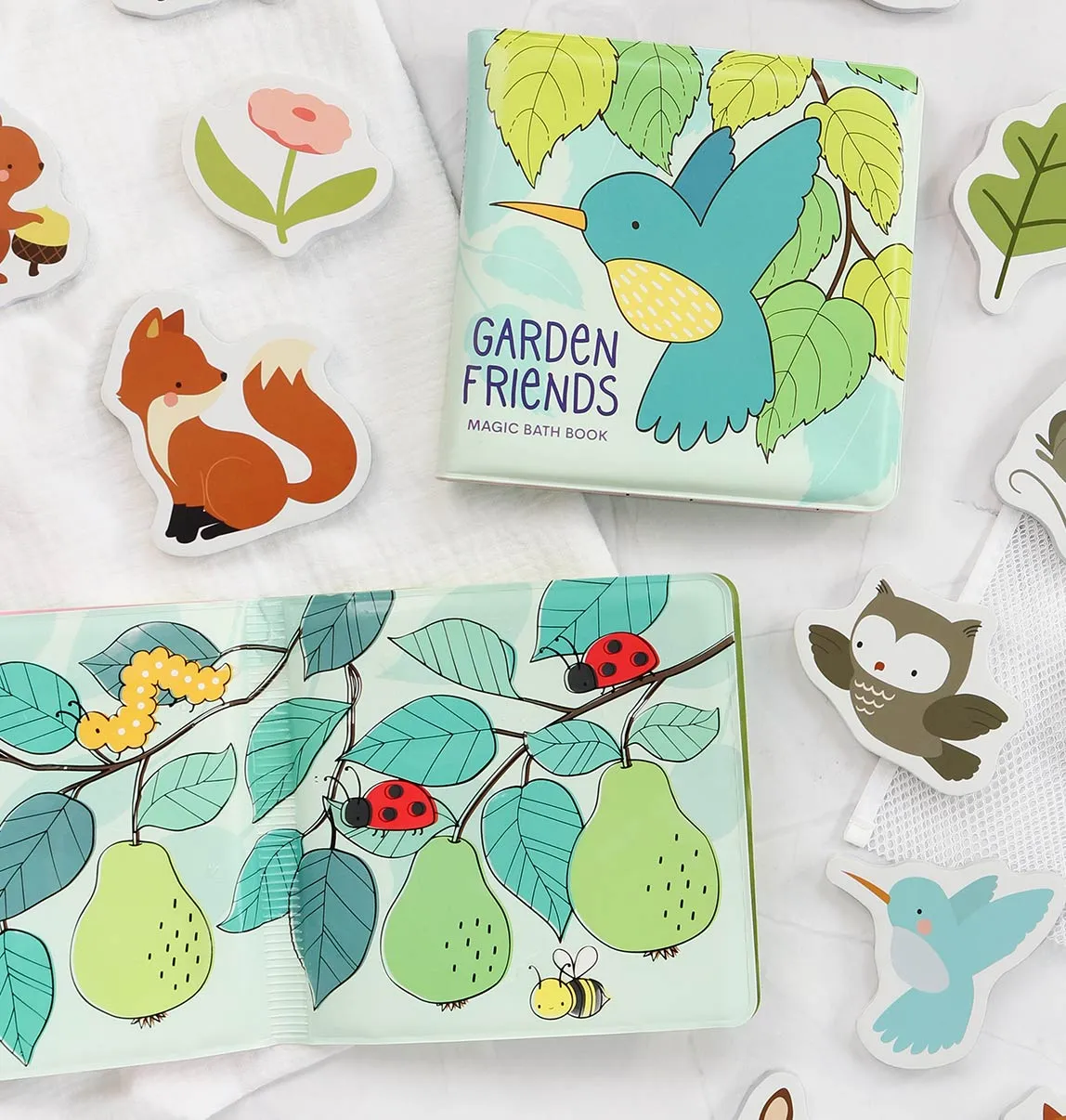 A Little Lovely Company Magisch badboekje Tuinvriendjes badspeelgoed waterproof