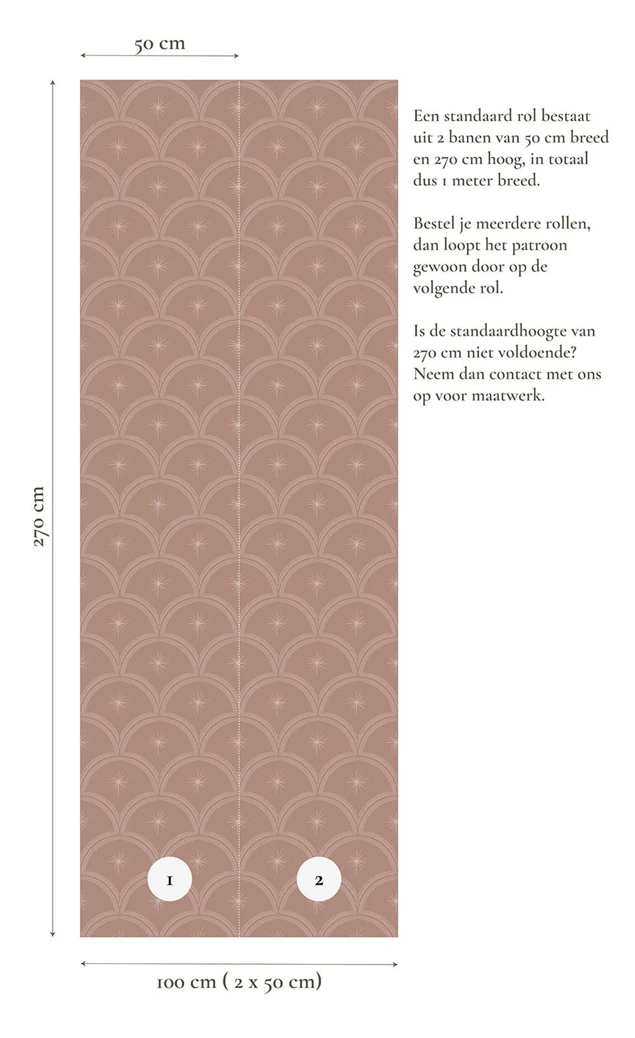 Little Amour Magic Arches Blush behang 1 rol zachtroze