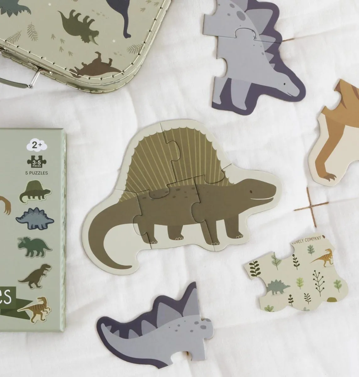 A Little Lovely Company Dinosaurussen puzzels 5-in-1 vanaf 2 jaar