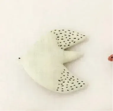Het Kleijne Droomhuis Vogel wanddecoratie mintgroen stof 7 cm