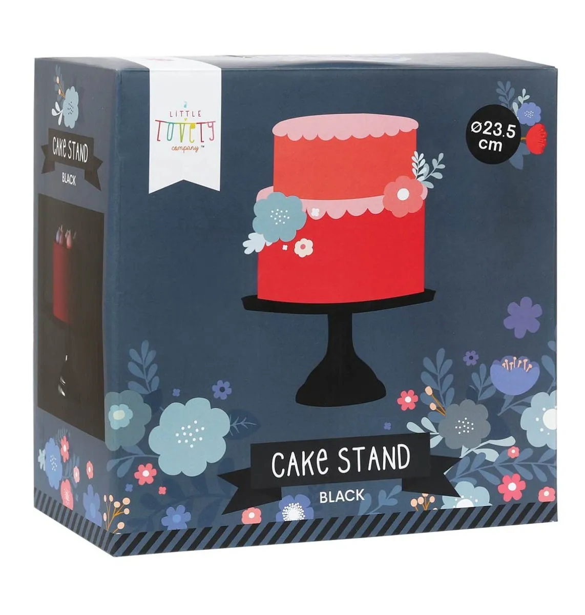 A Little Lovely Company taartplateau klein zwart melamine