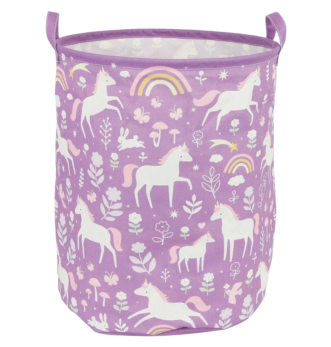 A Little Lovely Company Unicorn Dreams opbergmand katoen paars