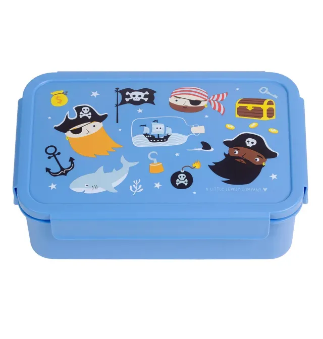 A Little Lovely Company Piraten bento lunchbox met vakken