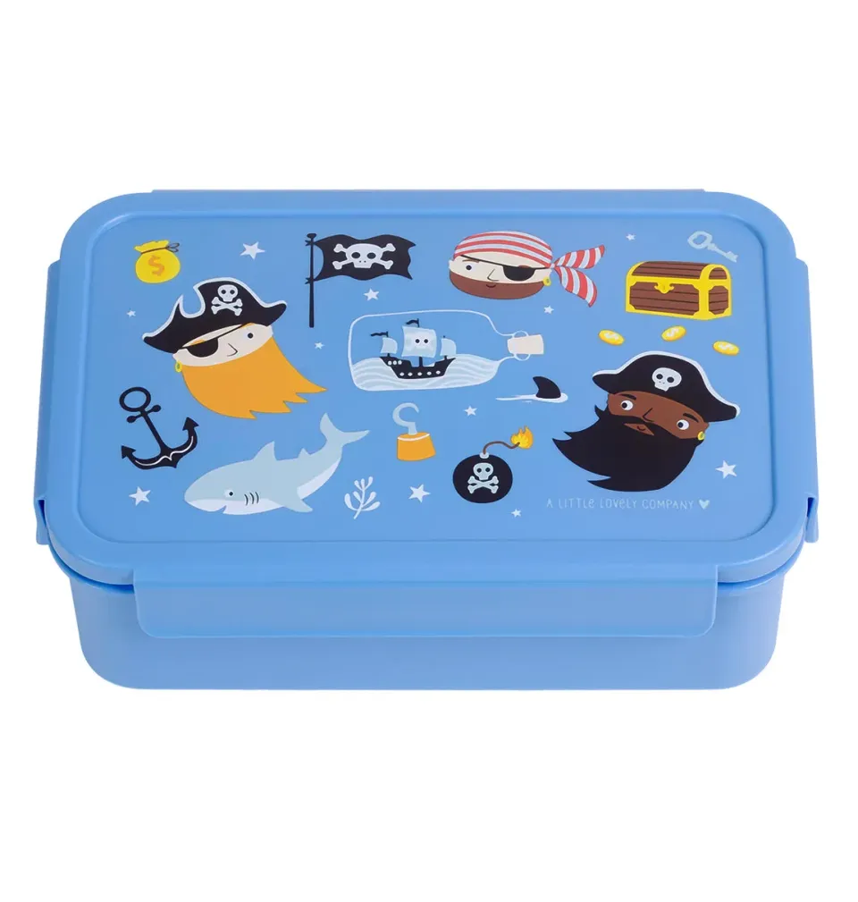 A Little Lovely Company Piraten bento lunchbox met vakken