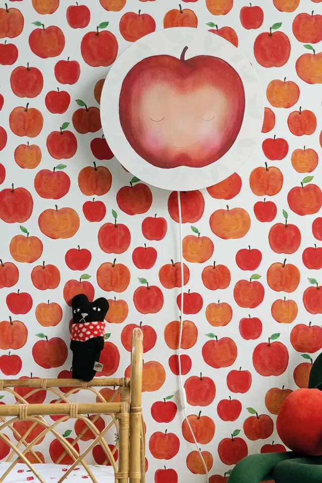Hartendief Funky Appels behang 5,5 m rood fruit
