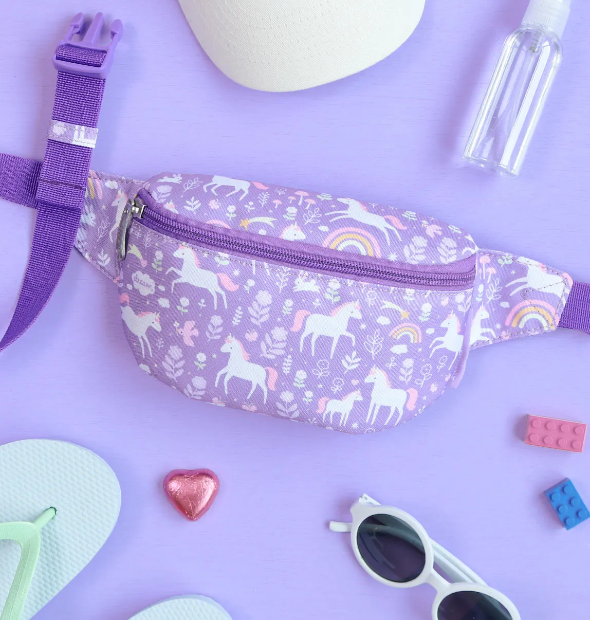 A Little Lovely Company Unicorn Dreams heuptasje paars kind