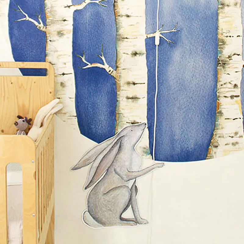 Hartendief Haasje Repje muursticker 33x55 cm aquarel