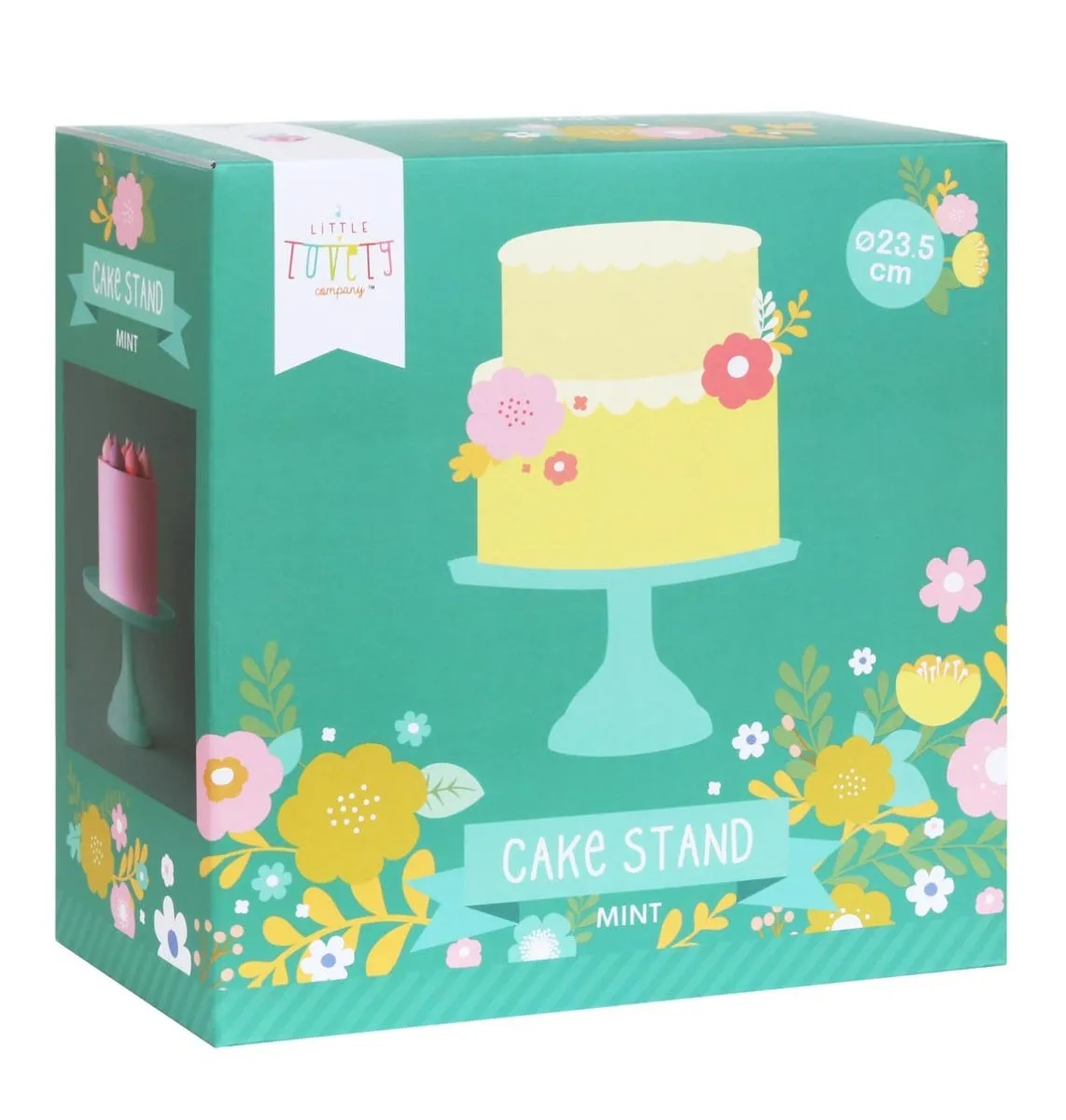 A Little Lovely Company taartplateau klein mint melamine