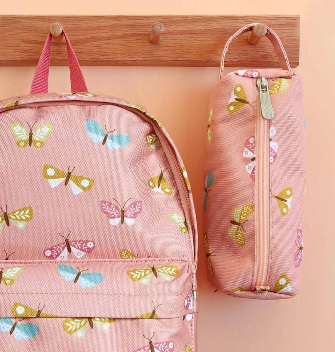 A Little Lovely Company Vlinders etui roze polyester