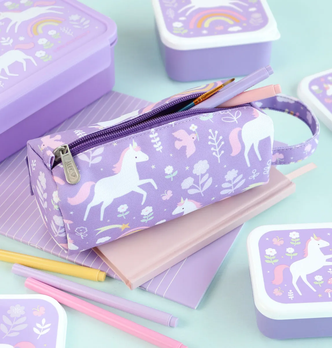 A Little Lovely Company Unicorn Dreams etui paars