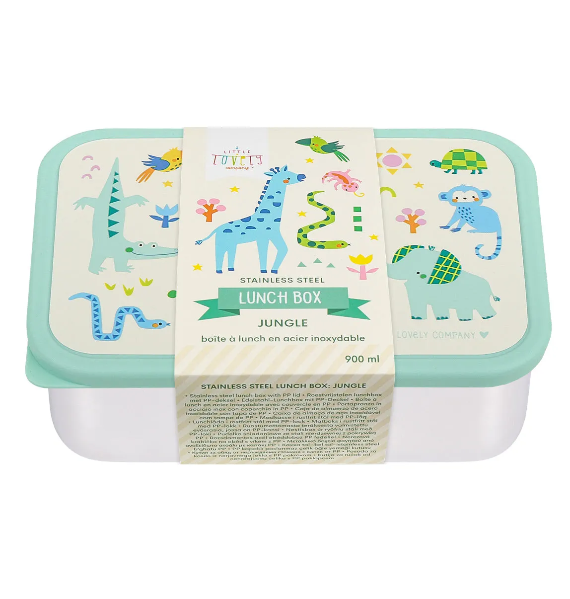 A Little Lovely Company Jungle lunchbox RVS