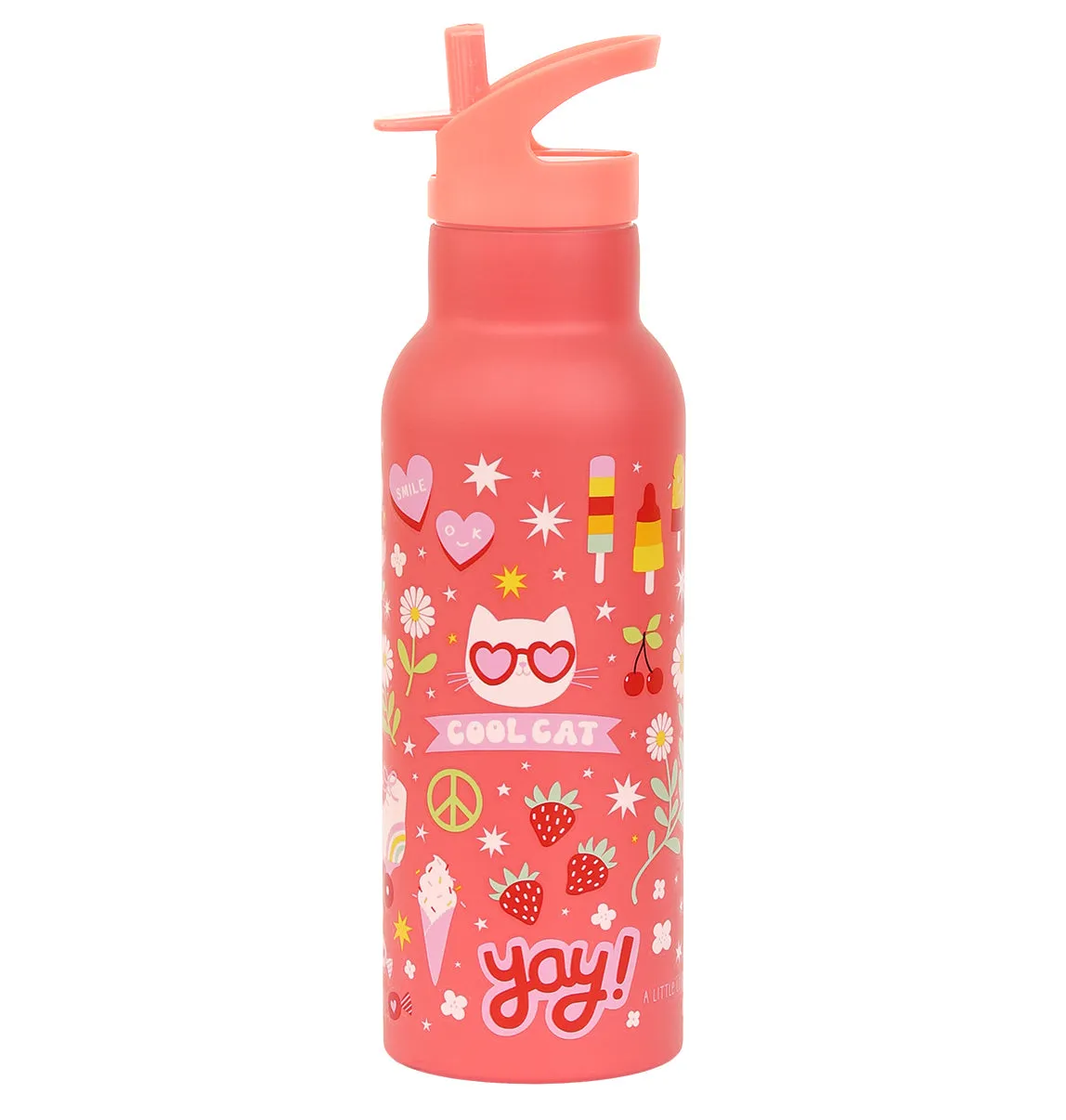 A Little Lovely Company Fun XL rvs drinkfles 500 ml
