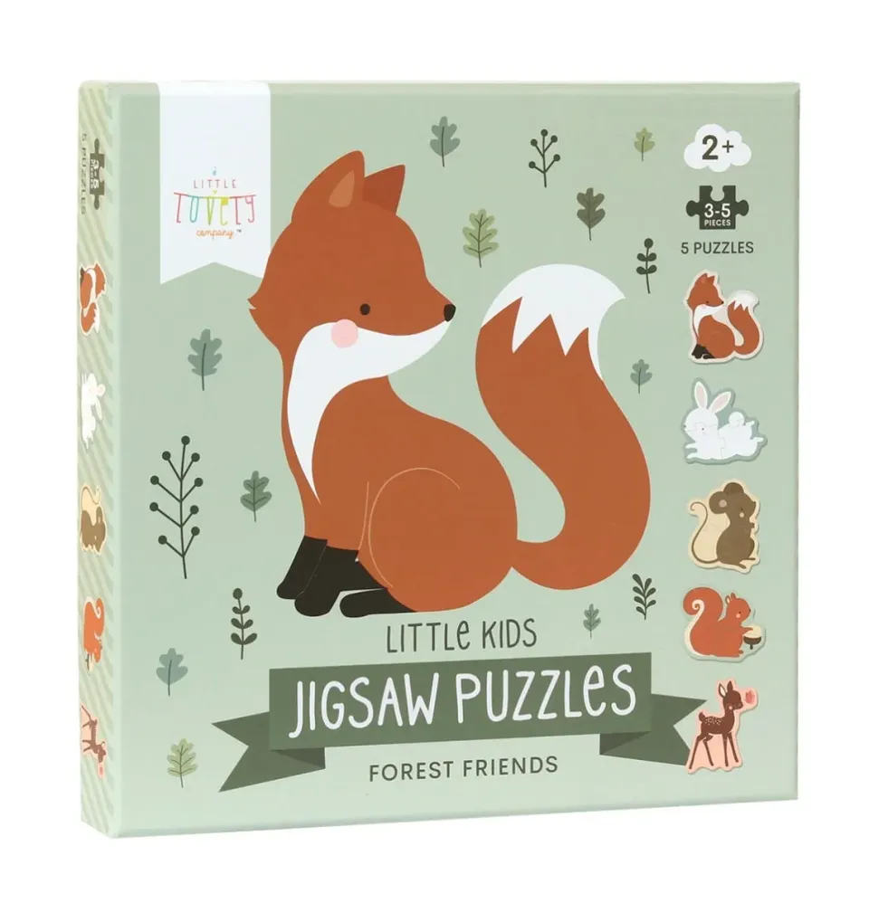 A Little Lovely Company Bosvriendjes puzzelset 5-in-1 peuter