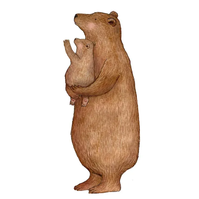 Hartendief Baby & Bär muursticker 48x95 cm vinyl beer