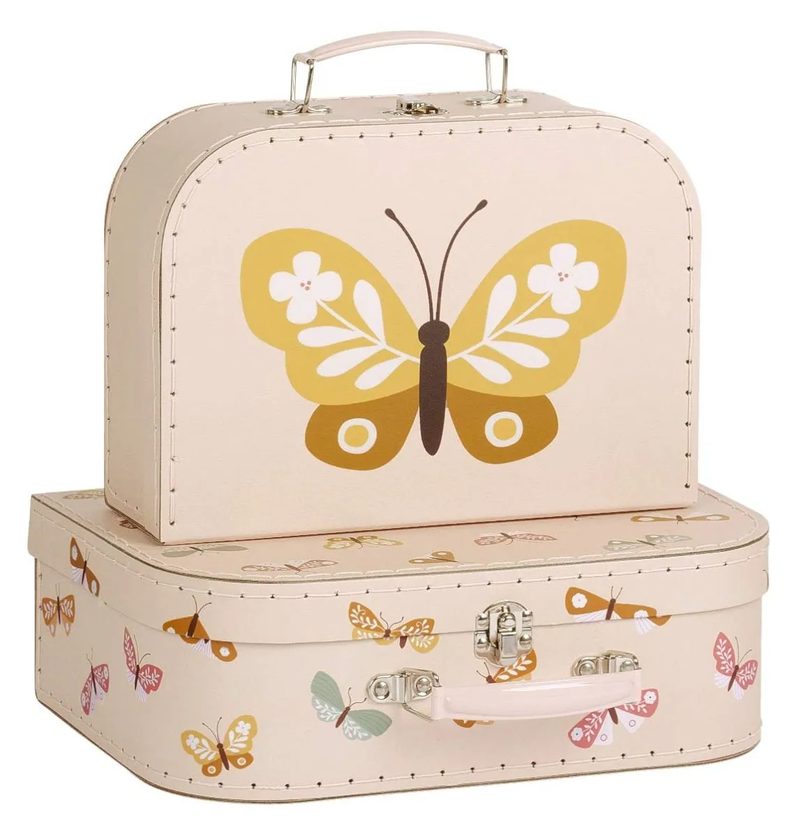 A Little Lovely Company Vlinders kofferset 2 stuks karton