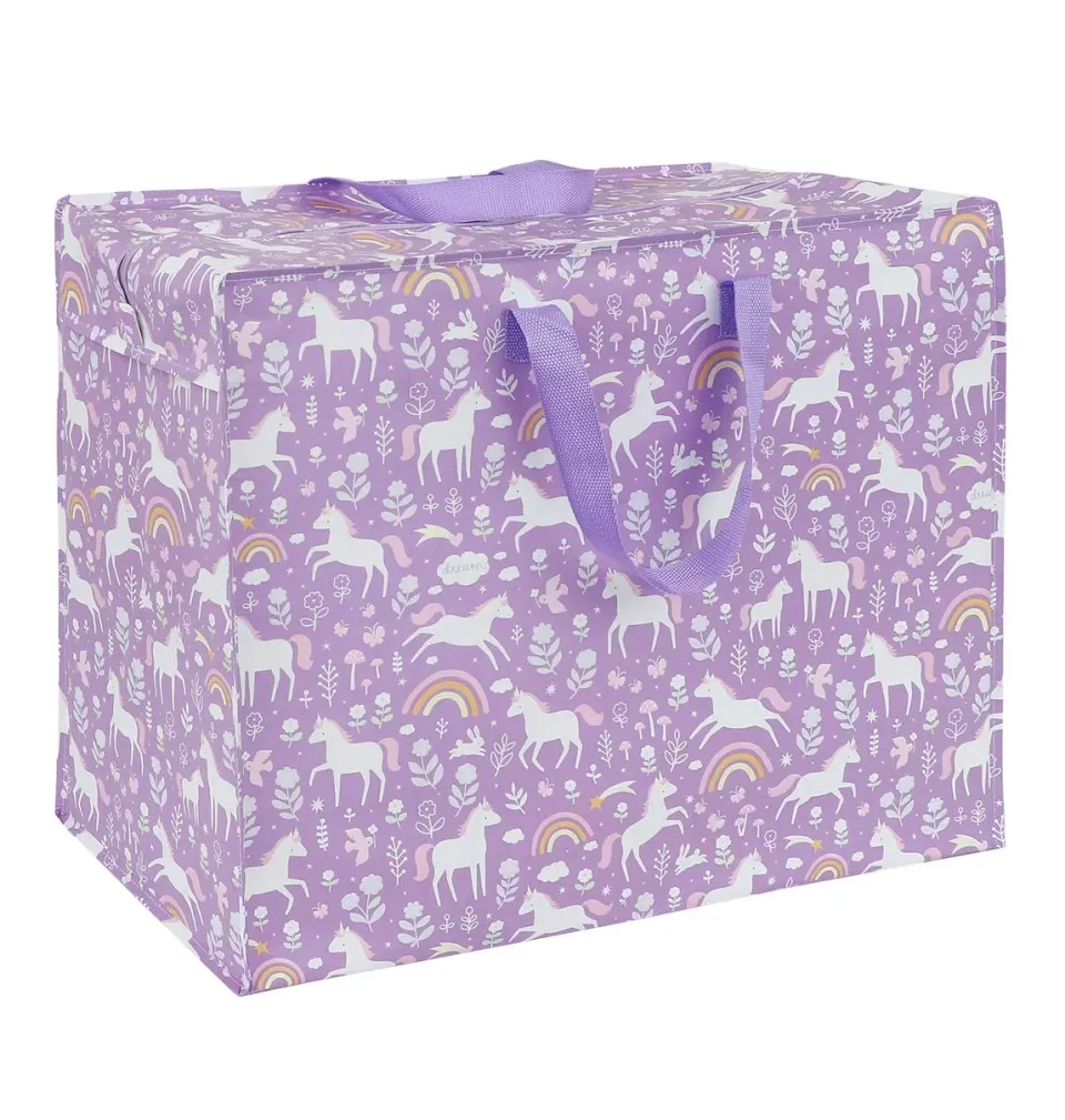 A Little Lovely Company Unicorn Dreams XL opbergtas rits