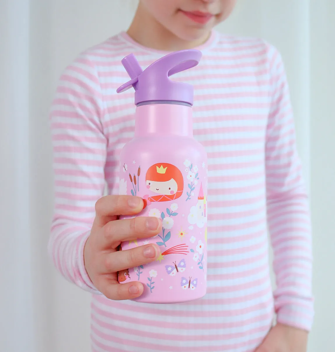 A Little Lovely Company Prinsessen RVS drinkfles 350 ml