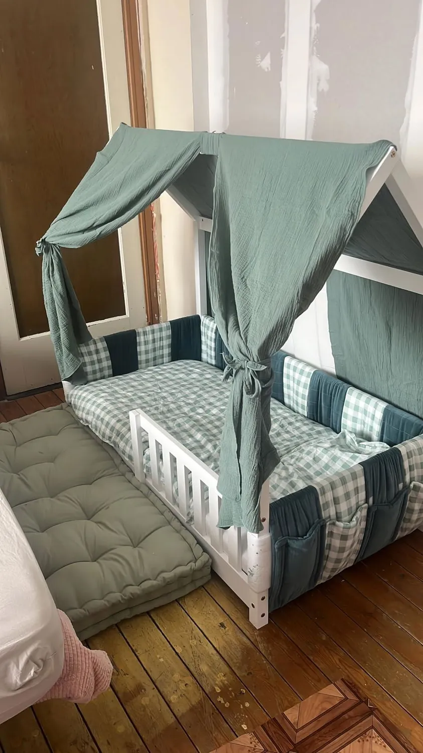 Lilimaus Hausbett Himmel Set huisbedset 4-delig muslin