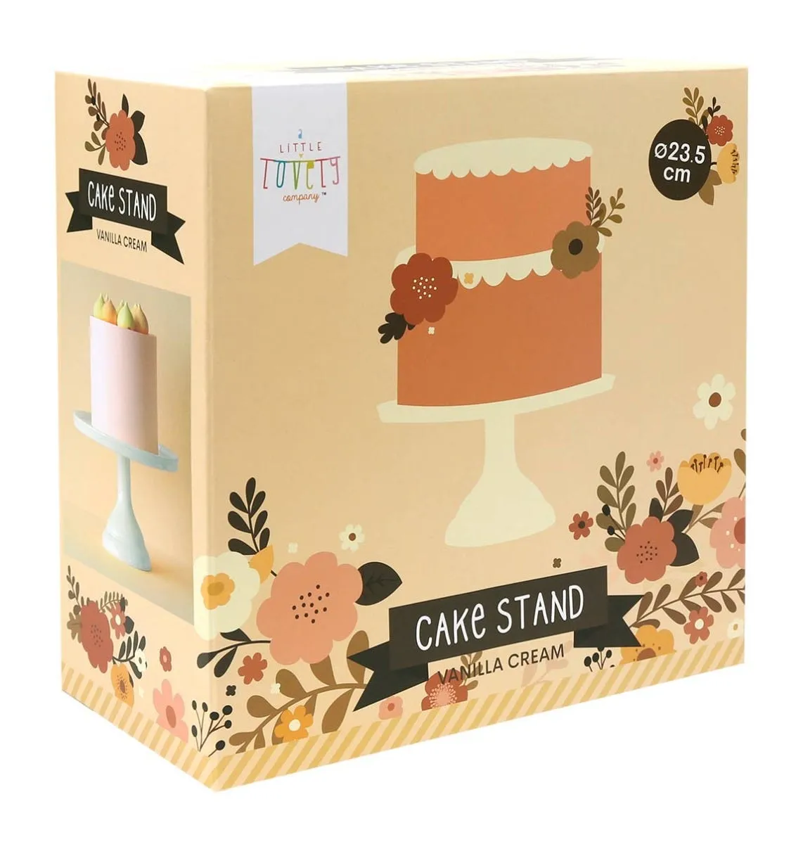 A Little Lovely Company Taartplateau klein vanille melamine