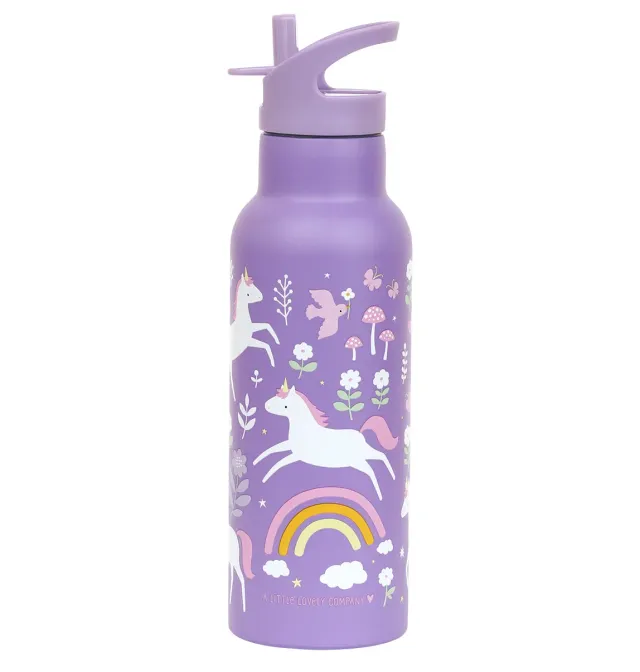A Little Lovely Company Unicorn Dreams XL drinkfles 500 ml RVS